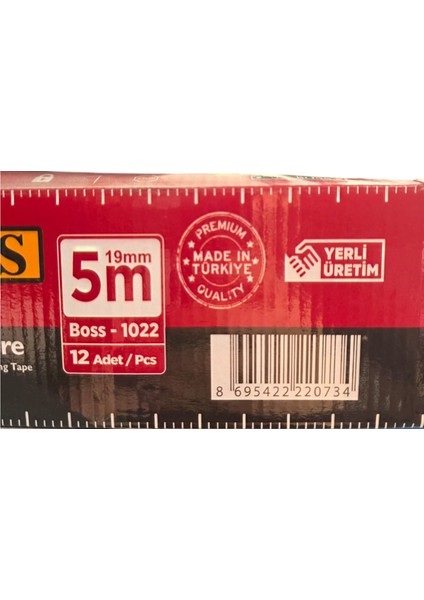 5X19 mm Şerit Metre 12 Adet fiyatları