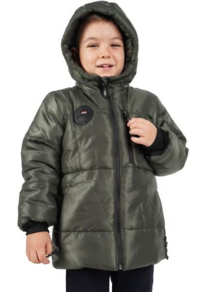 İçi Kürklü Su ve Rüzgar Geçirmez Erkek Çocuk Mont