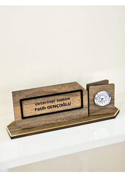 Kişiye Özel Ahşap Saatli&fotoğraflı Isimlik modelleri