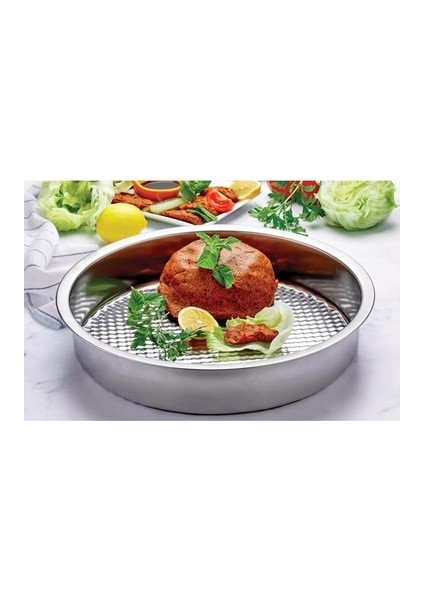 Paslanmaz Çelik Çiğköfte Tepsisi 46,5cm
