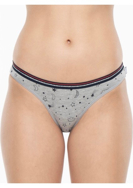 Kadın, Lisanslı, 3'lü Slip Külot, Pembe-Gri Melanj - Lacivert indirimleri