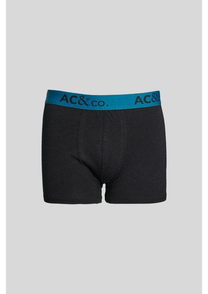 Erkek Sıyah-yesıl 3'lü Pamuklu Esnek Boxer Paketi indirimleri