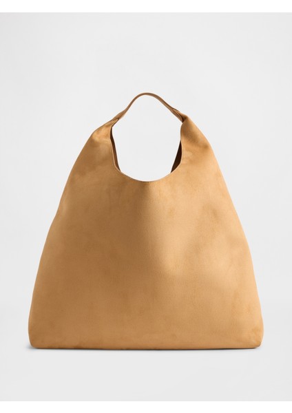 Kadın Bej Vegan Süet Tote Bag