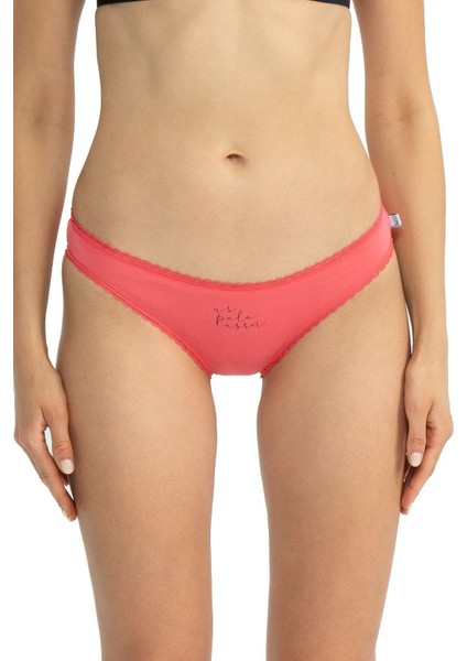 Kadın, Lisanslı, 3'lü Slip Külot, Mercan- Lacivert Bask.-Baskılı fırsatları