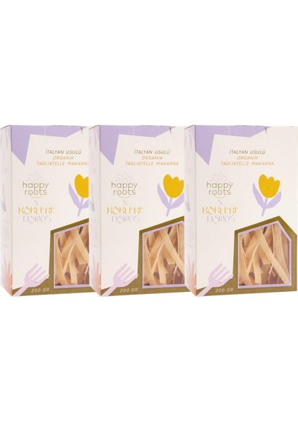 Organik Italyan Usulu Tagliatelle Makarna - 3 Lü Ekonomik Paket