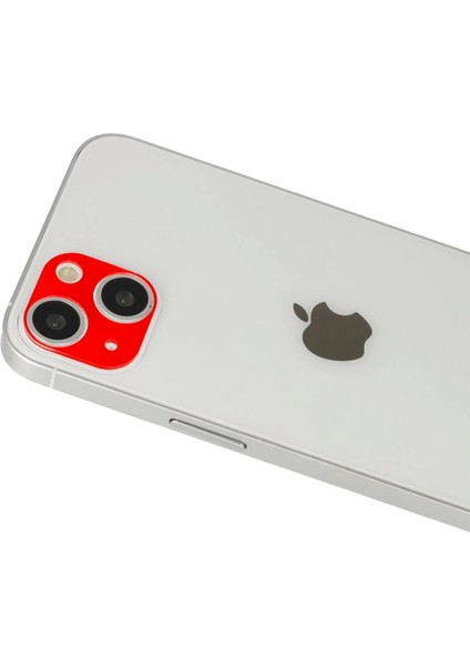 Bfs iPhone 13 Rainbow Kamera Lens Koruma Cam - Kırmızı