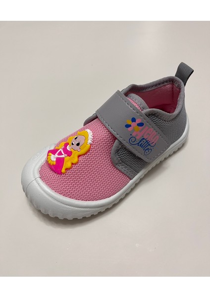 Kız Çocuk Keten,hafif ,yumuşak ve Kaymaz Taban Panduf Ev Kreş Ayakkabısı Prenses Model fırsatları