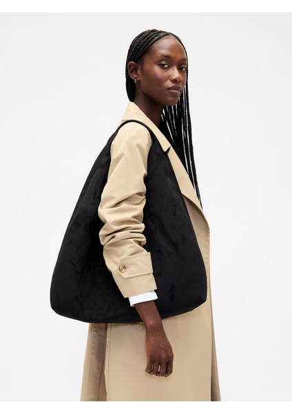 Kadın Siyah Vegan Süet Tote Bag fiyatları