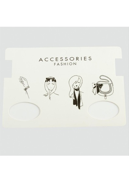 Techmrt Fular Kolye Kartı-Beyaz