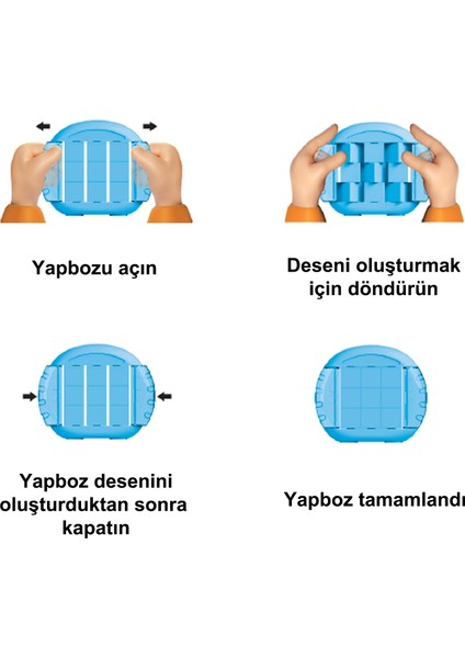 4 Farklı Desenli Eğlenceli Eğitici Dönen Puzzle fiyatları