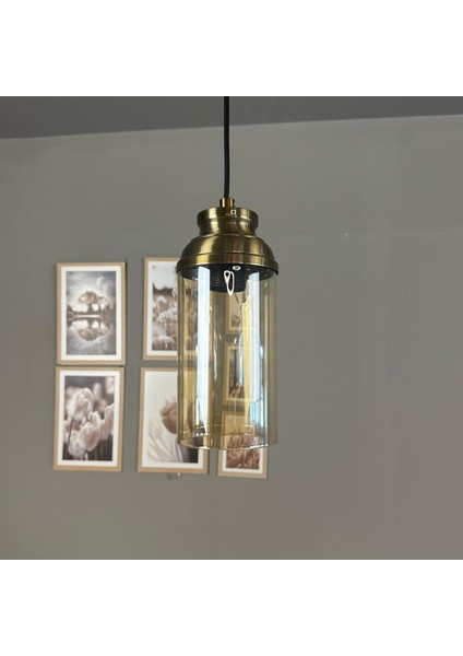 Windy Cam Bal Rengi Tekli Avize Kum Saati Başlık Retro Sarkıt Lamba Salon Aydınlatma modelleri