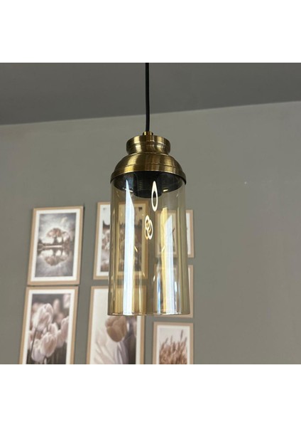 Windy Cam Bal Rengi Tekli Avize Kum Saati Başlık Retro Sarkıt Lamba Salon Aydınlatma indirimleri