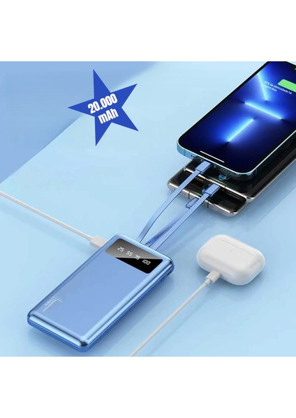 Kendinden Kablolu 20.000 mAh Powerbank