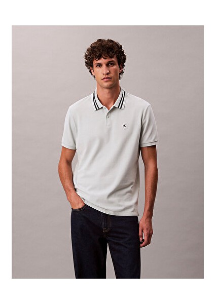 Erkek Monogram Pique Polo T-Shirt
