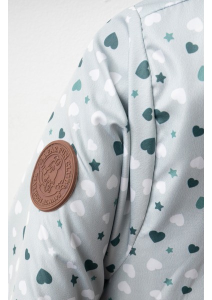 Kız Çocuk Kalpli Çift Taraflı Mont Mint Yeşil M204 fırsatları