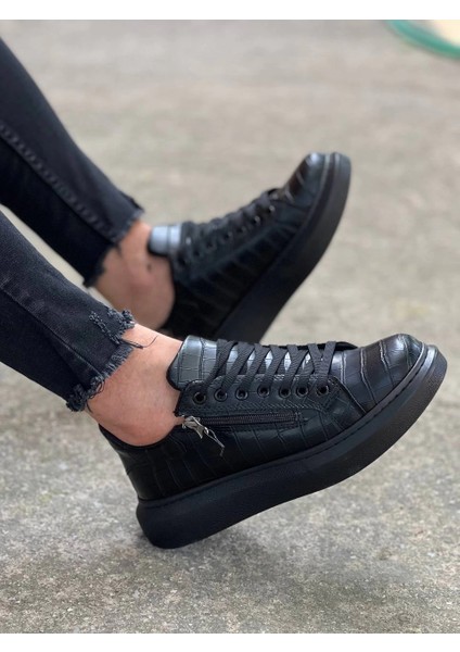 Techmrt KB-309 Kuback Kömür Fermuar ve Bağcıklı Günlük Erkek Ayakkabı Siyah (Numara: 44) modelleri
