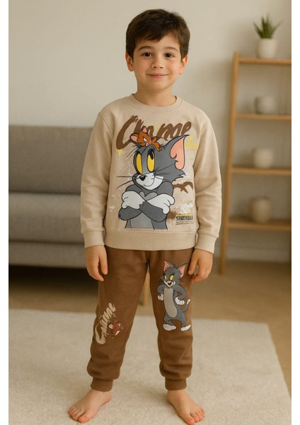Tom ve Jerry Baskılı Alt Üst Takım