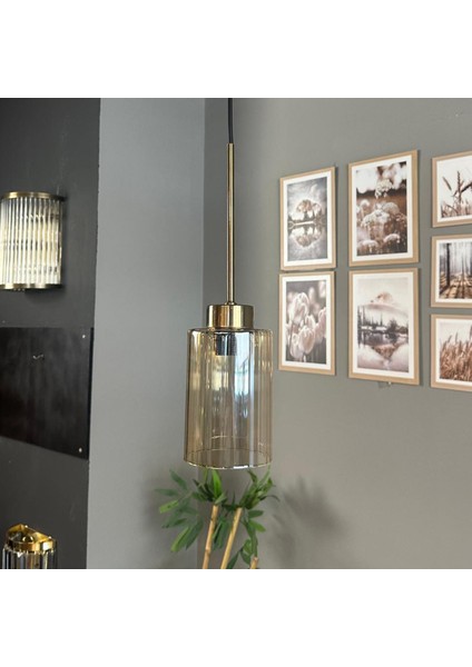 Vetra Cam Bal Rengi Tekli Avize Ince Eskitme Başlık Retro Sarkıt Lamba Restoran Salon Aydınlatma fırsatları