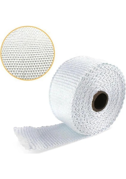 30 Metre Cam Elyaf Eksoz Sargısı Manifold Sargı Bezi Yanmaz Bant 2 mm x 10 cm