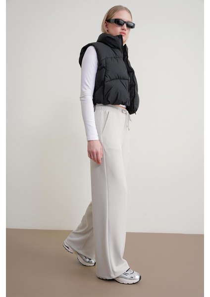 4785 Kadın Premium Modal Palazzo Dökümlü Bol Paça Pantolon Gri fiyatları