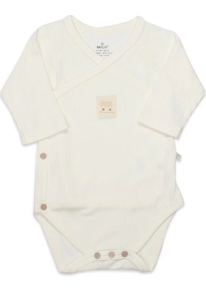 Bfs Bistyle Organic Modal Flying Balloons Kruvaze Uzun Kol Body BS17121 Ekru