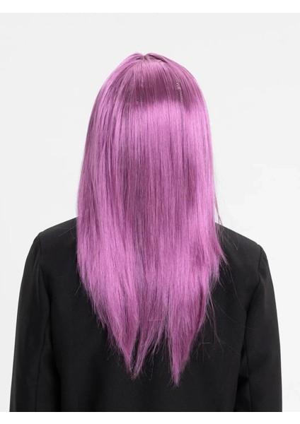 Bfs Rose Pembe Renk Düz Kesim Uzun Parti Peruğu Takma Saç