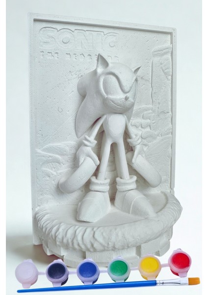 Sonic Figürü 3D Taş Çocuk Boyama Etkinliği modelleri
