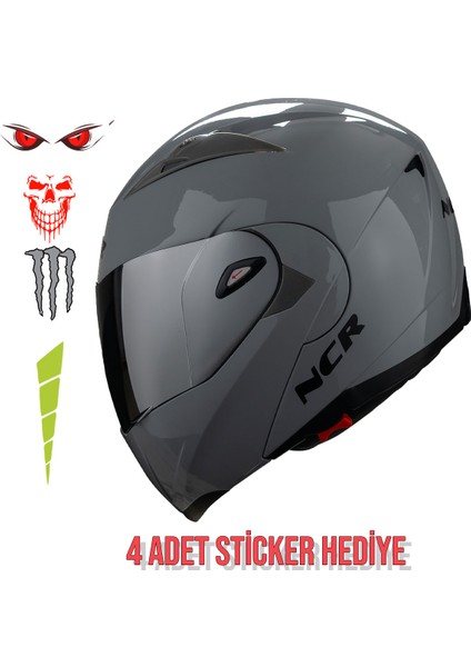 Çene Açılır Aynalı Vizör Motosiklet Kaskı