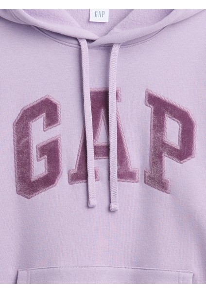 Kadın Açık Lila Relaxed Gap Logo Sweatshirt modelleri