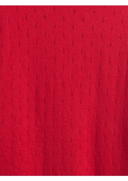 Kız Çocuk Kırmızı Cashsoft Relaxed Pointelle Kazak fiyatları