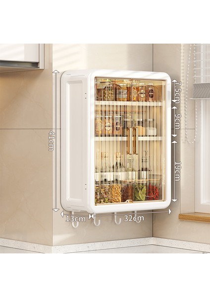 Delmeden Duvara Monte Saklama Kutusu Duvara Monte Banyo Nem Geçirmez Saklama Dolabı Manyetik Emiş Toz Saklama Mutfak Baharat Saklama Kutusu (Yurt Dışından)