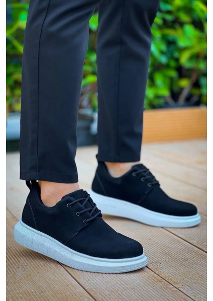 Techmrt KB-003 Kuback Siyah Süet Bağcıklı Günlük Erkek Ayakkabı (Numara: 40)