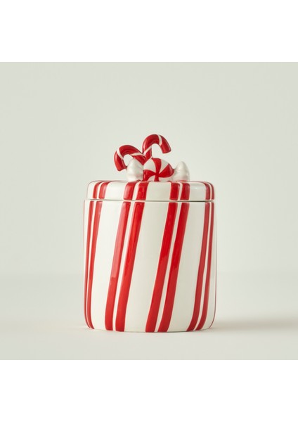 Merry Yılbaşı Seramik Kavanoz Kırmızı (960 cc)