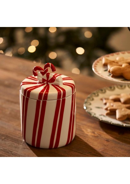 Merry Yılbaşı Seramik Kavanoz Kırmızı (960 cc) fırsatları