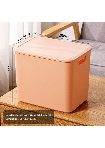 Kalınlaştırılmış Masaüstü Düzenleyici Atıştırmalıklar Oyuncaklar Saklama Kutusu Taşınabilir Çeşitli Saklama Sepeti Kitaplar Giysi Saklama Kutusu (Yurt Dışından)