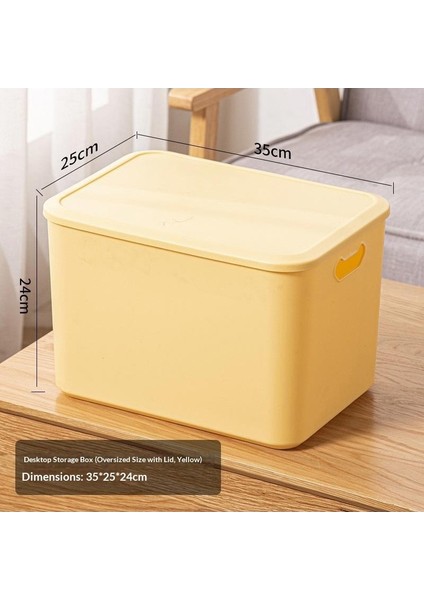 Kalınlaştırılmış Masaüstü Düzenleyici Atıştırmalıklar Oyuncaklar Saklama Kutusu Taşınabilir Çeşitli Saklama Sepeti Kitaplar Giysi Saklama Kutusu (Yurt Dışından)