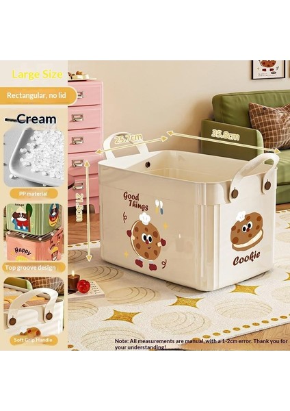 Kapaklı Büyük Kapasiteli Çeşitli Saklama Kutusu Çok Işlevli Masaüstü Düzenleyici Yeni Ev Karikatür Desen Saklama Kutusu (Yurt Dışından)