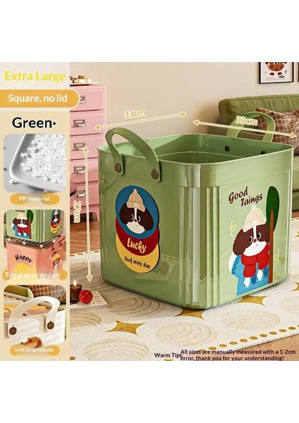 Kapaklı Büyük Kapasiteli Çeşitli Saklama Kutusu Çok Işlevli Masaüstü Düzenleyici Yeni Ev Karikatür Desen Saklama Kutusu (Yurt Dışından)