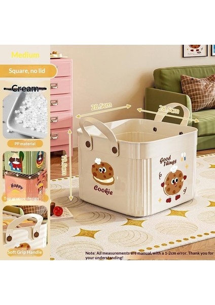 Kapaklı Büyük Kapasiteli Çeşitli Saklama Kutusu Çok Işlevli Masaüstü Düzenleyici Yeni Ev Karikatür Desen Saklama Kutusu (Yurt Dışından)