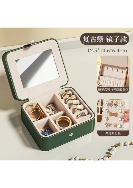 Vintage Mücevher Kutusu Işık Lüks Duygu Takı Mücevher Organizatör Kolye Küpe Küpe Yüzük Mücevher Organizatör (Yurt Dışından)