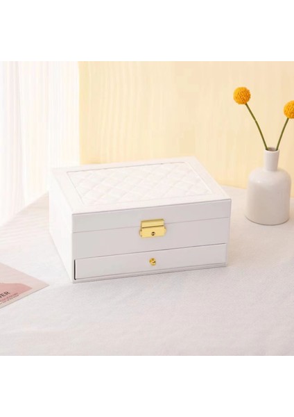 Vintage Mücevher Kutusu Işık Lüks Duygu Takı Mücevher Organizatör Kolye Küpe Küpe Yüzük Mücevher Organizatör (Yurt Dışından)