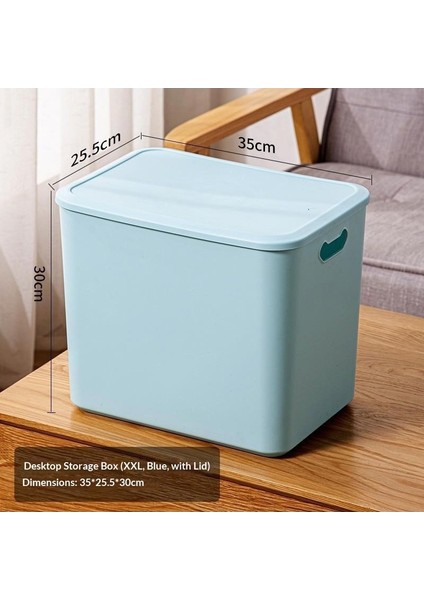 Kalınlaştırılmış Masaüstü Düzenleyici Atıştırmalıklar Oyuncaklar Saklama Kutusu Taşınabilir Çeşitli Saklama Sepeti Kitaplar Giysi Saklama Kutusu (Yurt Dışından)