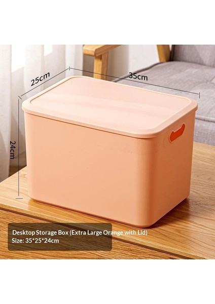 Kalınlaştırılmış Masaüstü Düzenleyici Atıştırmalıklar Oyuncaklar Saklama Kutusu Taşınabilir Çeşitli Saklama Sepeti Kitaplar Giysi Saklama Kutusu (Yurt Dışından)