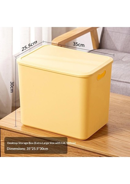 Kalınlaştırılmış Masaüstü Düzenleyici Atıştırmalıklar Oyuncaklar Saklama Kutusu Taşınabilir Çeşitli Saklama Sepeti Kitaplar Giysi Saklama Kutusu (Yurt Dışından)