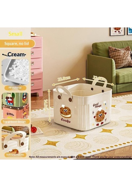 Kapaklı Büyük Kapasiteli Çeşitli Saklama Kutusu Çok Işlevli Masaüstü Düzenleyici Yeni Ev Karikatür Desen Saklama Kutusu (Yurt Dışından)
