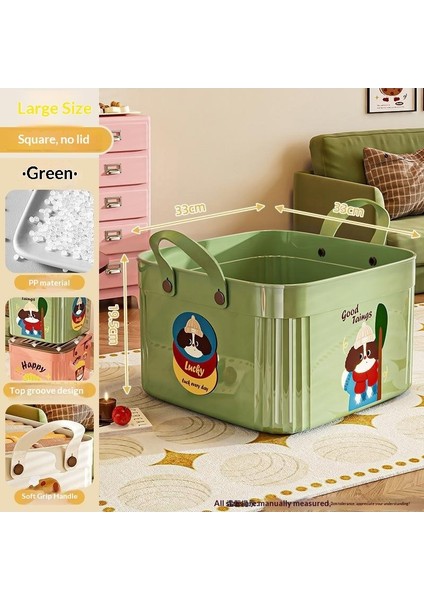 Kapaklı Büyük Kapasiteli Çeşitli Saklama Kutusu Çok Işlevli Masaüstü Düzenleyici Yeni Ev Karikatür Desen Saklama Kutusu (Yurt Dışından)