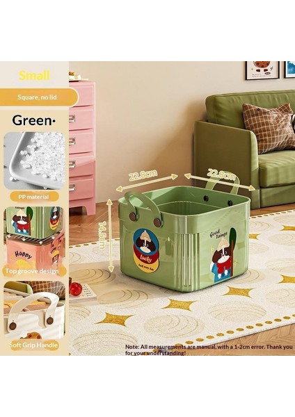 Kapaklı Büyük Kapasiteli Çeşitli Saklama Kutusu Çok Işlevli Masaüstü Düzenleyici Yeni Ev Karikatür Desen Saklama Kutusu (Yurt Dışından)