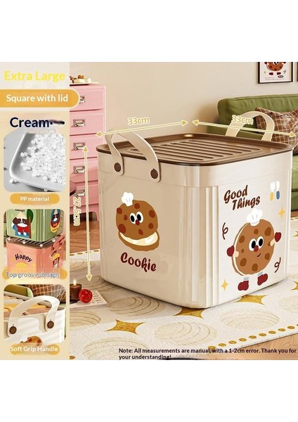 Kapaklı Büyük Kapasiteli Çeşitli Saklama Kutusu Çok Işlevli Masaüstü Düzenleyici Yeni Ev Karikatür Desen Saklama Kutusu (Yurt Dışından)