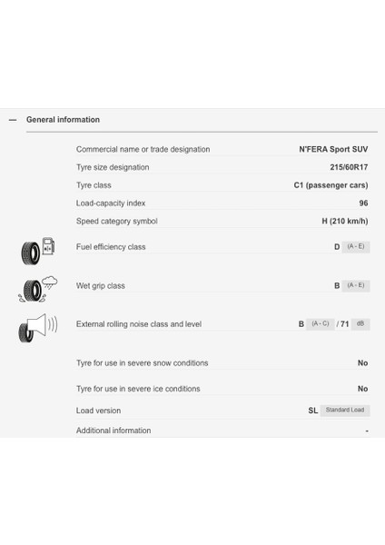 215/60 R17 96H N'fera Sport Suv Oto Lastiği Yazlık fırsatları