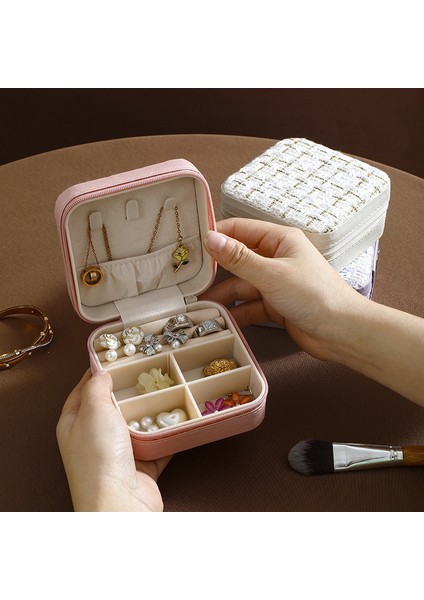 Basit Saklama Seyahat Taşınabilir Mücevher Aksesuarları Saklama Kutusu Küpe Yüzük Yüzük Küçük Mücevher Kutusu (Yurt Dışından) fiyatları